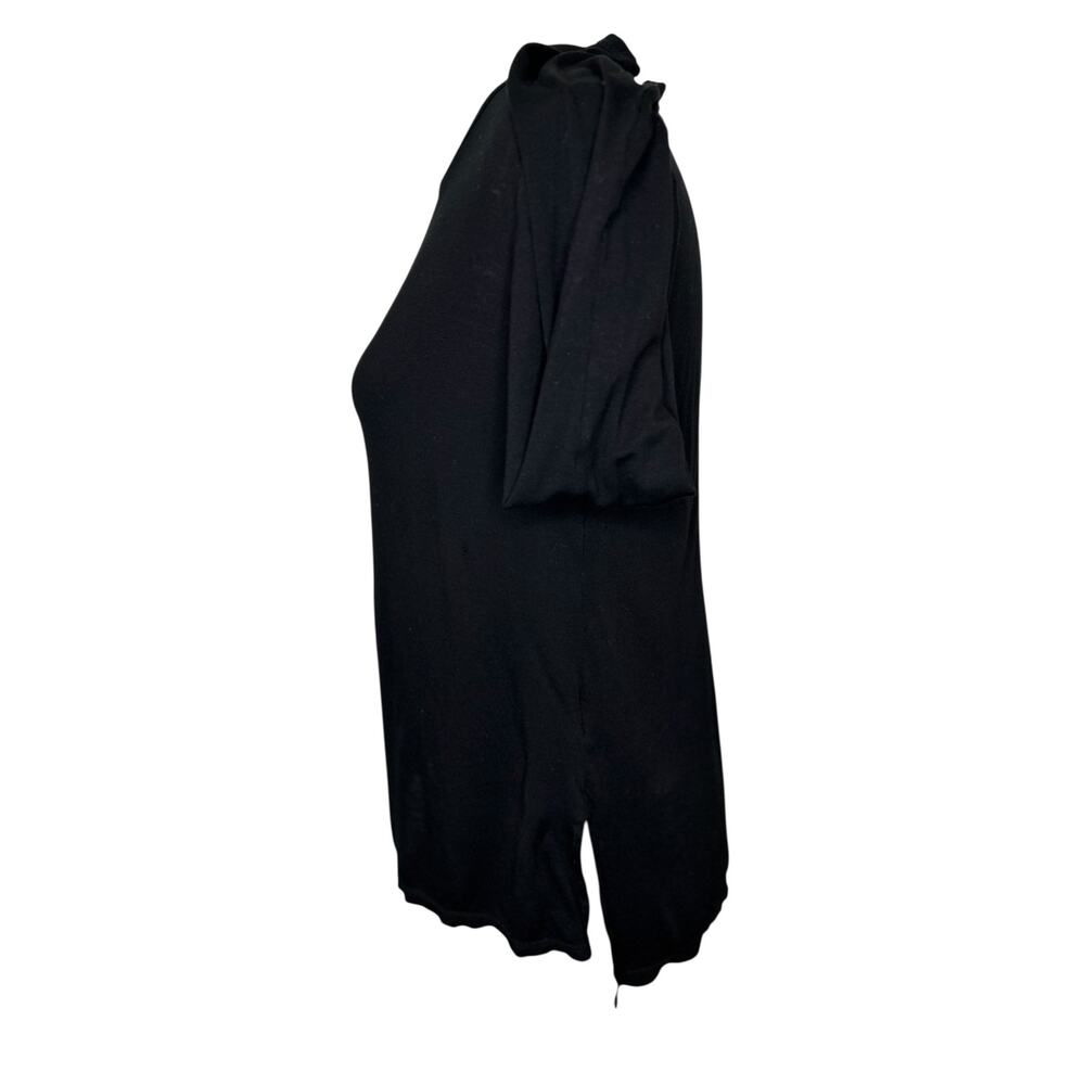 Theory Aller Drapey Tee Black Basic Pullover Shir… - image 4